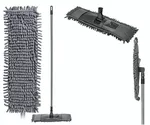 Швабра Бытпласт 57602 Econova, duza microfibra de chenilla 42x15cm, maner 120cm