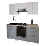 Мебель для кухни Smartex (30128) K4 180сm Alb+Grafit