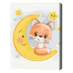 Картина по номерам BrushMe KBS0108FC 30*40 сm (fără cutie) Vulpița pe lună