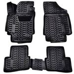 Коврик для автомобиля Aileron 60672 Hyundai Santa Fe (TM) (2018-) салон (3D с подпятником)(Крепеж2)