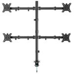 Аксессуар для ПК Gembird MA-D4-01 Arm for 4 monitors 13”-32” (rotate, tilt, swivel), black