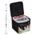 Set de creație miscellaneous MS_53455 Set de markere pentru sketching Meshu 100 culori, husa cu fermoar