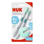 Set pentru copii NUK 2 perii masaj gingii+ inel de protectie (6-15 luni)