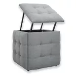 Пуф Nex Home Cub Transformer 5 scaune in 1 N53, Gri Teddy