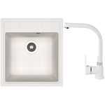 Мойка кухонная со смесителем Dr.Gans Nika 470 + SanDonna F 7103 alb
