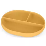 Seturi pentru hrănire bebelușilor Petite&Mars 717819 Farfurie compartimentata ovala din silicon Petite&Mars Take&Match Intense Ochre