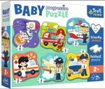 Puzzle Trefl R25E /41/42 (44001) Baby Progressive Profesii și mașini