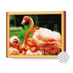 Tablou pe numere Art Gallery GA72193 Mozaic cu diamante 40x50cm Flamingo minunati