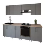 Mobilă pentru bucatarie Smartex (30107) K3 240сm Grafit