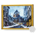 Картина по номерам Art Gallery GA82240 Mozaic cu diamante 40x50cm Stradela orasului de iarna