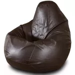 Кресло-мешок BeanBag BM0575, Груша из глянцевой экокожи Max, XL, Коричневый