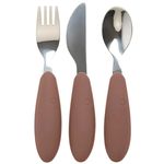 Seturi pentru hrănire bebelușilor BIBS 4340247 Set tacamuri din otel inoxidabil Woodchuck