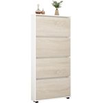 Полка для обуви Mobildor-Lux Leo Slim 100x16x164H cm White/Sonoma