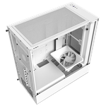 Case ATX NZXT H5 Flow, 1xUSB 3.2, 1xType-C, 2x120mm, Tempered Glass, Mesh Freont, White