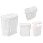 Урна для мусора Бытпласт 55671 Econova Velvet 1.9l, 16x10x17.2cm, alb