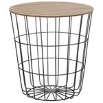 Măsuţă cafea H&S 51027 Masa D39cm H41cm metalica cu blat MDF