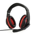 GMB Gaming Headset GHS-03, 40mm driver, 20-20000Hz, 32 Ohm, 95 db, 0.250g, 3.5mm, Black/Red
