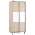 Dulap Mobildor-Lux Aron-S 1.0m-1.8m uși glisante din PAL orizontal (100x60x220H cm) Sonoma