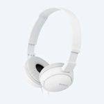 Headphones  SONY  MDR-ZX110AP, Mic on cable,  4pin 3.5mm jack L-shaped, Cable: 1.2m, White
