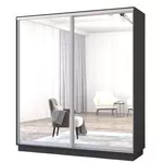 Dulap Mobildor-Lux Fox uși glisante din oglinzi (210x60x210H cm) Anthracite