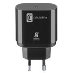 Wall Charger Cellularline, Type-C, 25W, Black