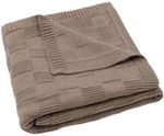 Lenjerie de pat pentru copii Jollein 516-511-68125 Paturica Box Knit Milky Coffee GOTS, 75x100cm