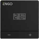 Termostat de cameră ENGO Controls EASY-230B, montaj pe perete, prin fir, ecran LCD, black