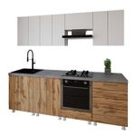 Мебель для кухни Smartex (30148) K4 240сm Alb+Stejar inchis