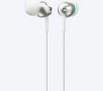 Earphones  SONY  MDR-EX110AP, Mic on cable,  4pin 3.5mm jack L-shaped, Cable: 1.2m, White