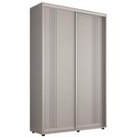 Шкаф Mobildor-Lux Compact uși glisante PAL cu ornament linii (150x45x240H cm) Grey
