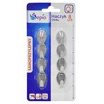 Вешалка для ванной Sepio 9124 Set cârlige ovale negre 8 buc