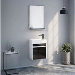 Dulap pentru lavoar Orka Mobila de baie + Oglinda Yedisu 45 Black