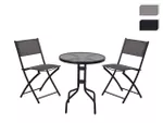 Set mobilier 3unitati: masa D60, H70cm si 2 scaune 46X44XH85cm, gre