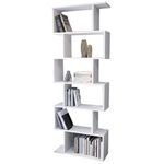 Raft de birou Fabulous Zigzag 6 Shelves (White)