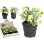 Искусственное растение Promstore 47369 Цветы искусственные мелкие 14x7cm в горшке, 3 вида