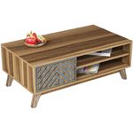 Журнальный столик Trendy Инчи, орех, синий 105x38x60 см