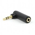 Audio adapter 3-pin*3.5 mm jack angled 90 ° to *3.5 mm jack socket, Cablexpert, A-3.5M-3.5FL