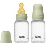 Поильник BIBS 5116250 Set 2 biberoane din plastic Sage cu tetina din latex flux lent, 150ml