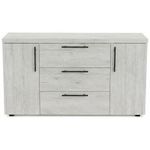 Комод Mashtab S12538 Madrid 3 sertare (1200x430x800) Stejar Alb
