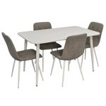 Комплект стол и стулья Evelin di Costacurta стол DT-405-4Wh + 4 стула YTC-080Wh Grey