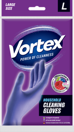 Перчатки для уборки Vortex (L) (с провитамином В5 и ароматом ягод)