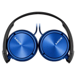 Headphones  SONY  MDR-ZX310AP, Mic on cable,  4pin 3.5mm jack L-shaped, Cable: 1.2m, Blue