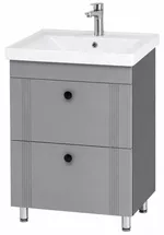 Dulap pentru lavoar Mashtab 12185 Palma (Sava) cu 2 sertare 650x470x850 Gri mat