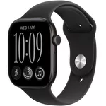 Смарт часы Apple Watch Series 12 GPS 46mm Black Aluminium Case with Black Sport Band M/L MJEL4
