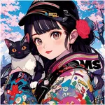 Головоломка Три Совы RL376366 Аниме девочка с котиком, 64 элементов