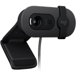 Camera Logitech BRIO 100, 1080p/30fps, FoV 58°, 2MP, Fixed Focus, Shutter, 1.5m, Graphite