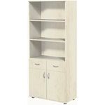 Dulap de birou Tisam Bibliotecă cu 2 sertare, 2 uși, 802x403x1816 mm (0640)
