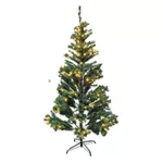 Brad artificial Promstore 02530 Brad verde PVC&PE cu luminite, 180cm, 200LED