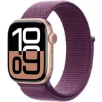 Смарт часы Apple Watch Series 10 GPS 42mm Rose Gold Aluminium Case with Plum Sport Loop MWWK3