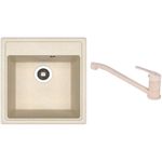 Мойка кухонная со смесителем Dr.Gans Nika 470 + SanDonna F 1066 bej
